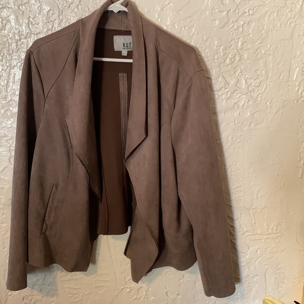 Kut From the Kloth Carina Faux Suede Drape Jacket